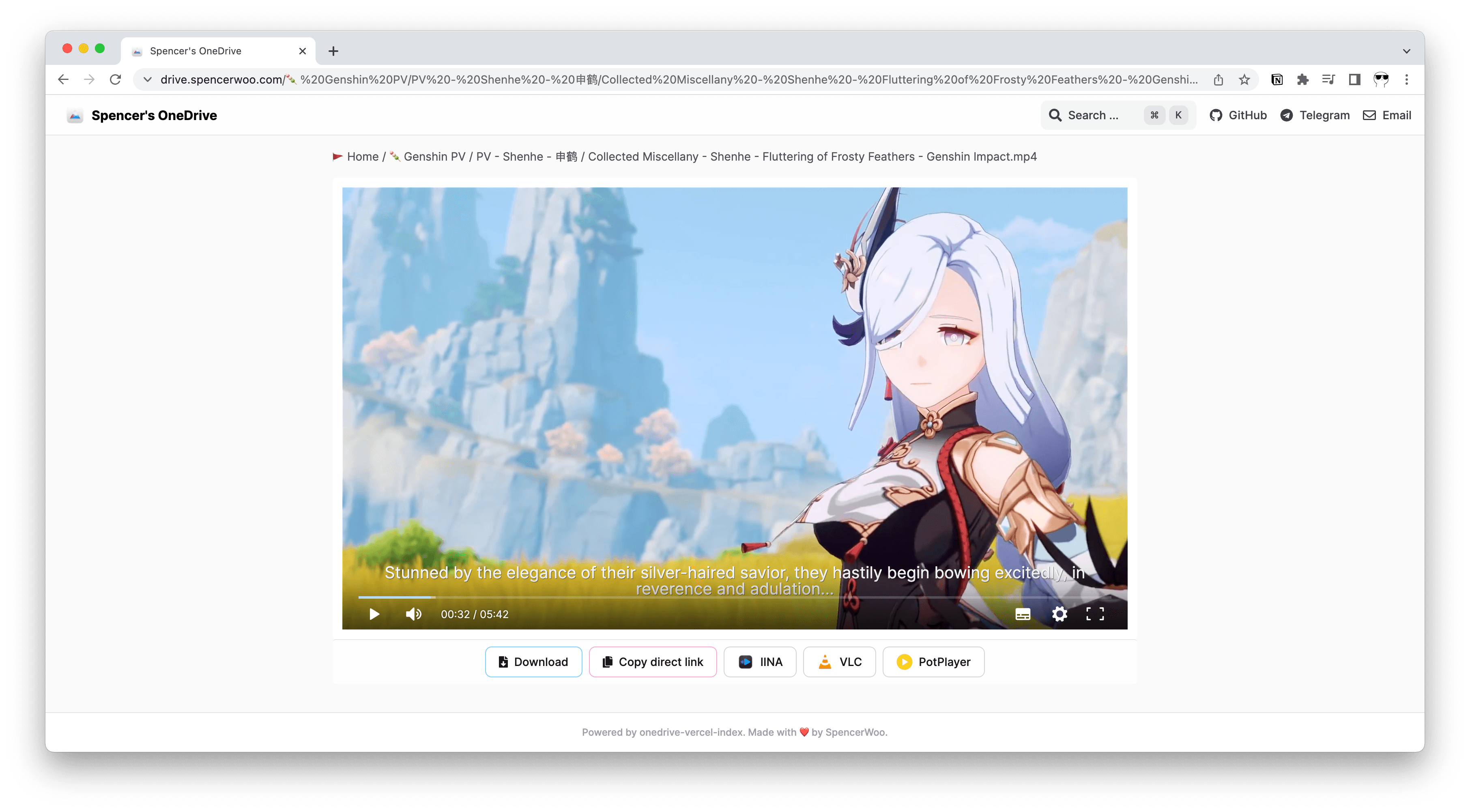 Video with subtitles